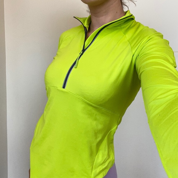 Athleta Malibu Hike Half Zip Neon - Picture 2 of 6